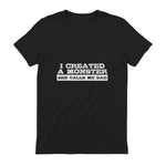 Funny Tshirt Gift for Dad from Daughter First Father's Day in Black - back view