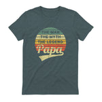 Vatertag Retro - The Man The Myth The Legend Papa in Dark Heather - back view