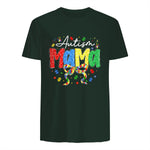 Proud Autism Mama Mom Awareness Gifts for Moms in Forest Green - back view