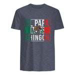 El Papa Mas Chingon - Funny best Mexican Dad Gift in Heather Navy - back view