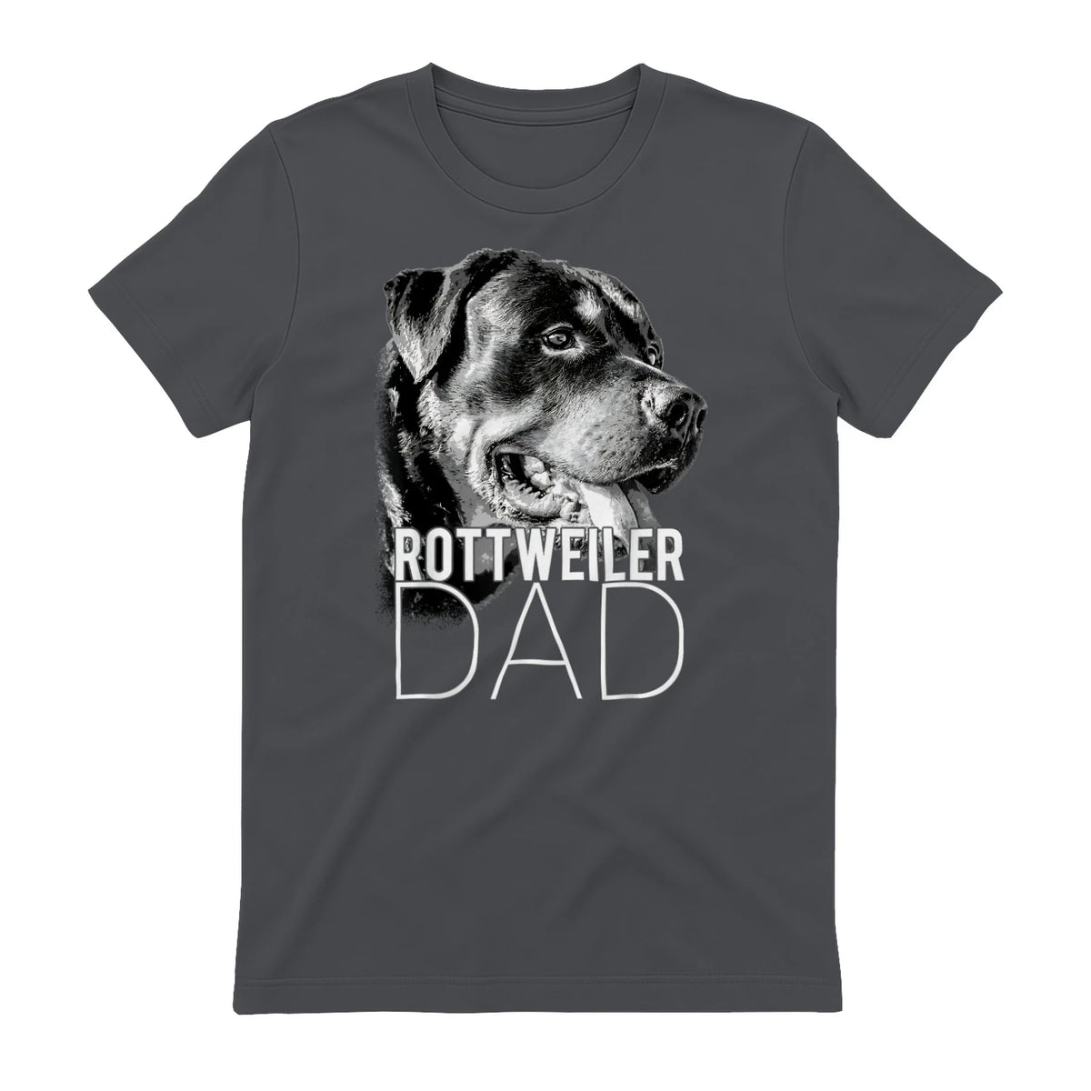 Dog Dad Rottweiler – Chiens Papa in Charcoal - back view