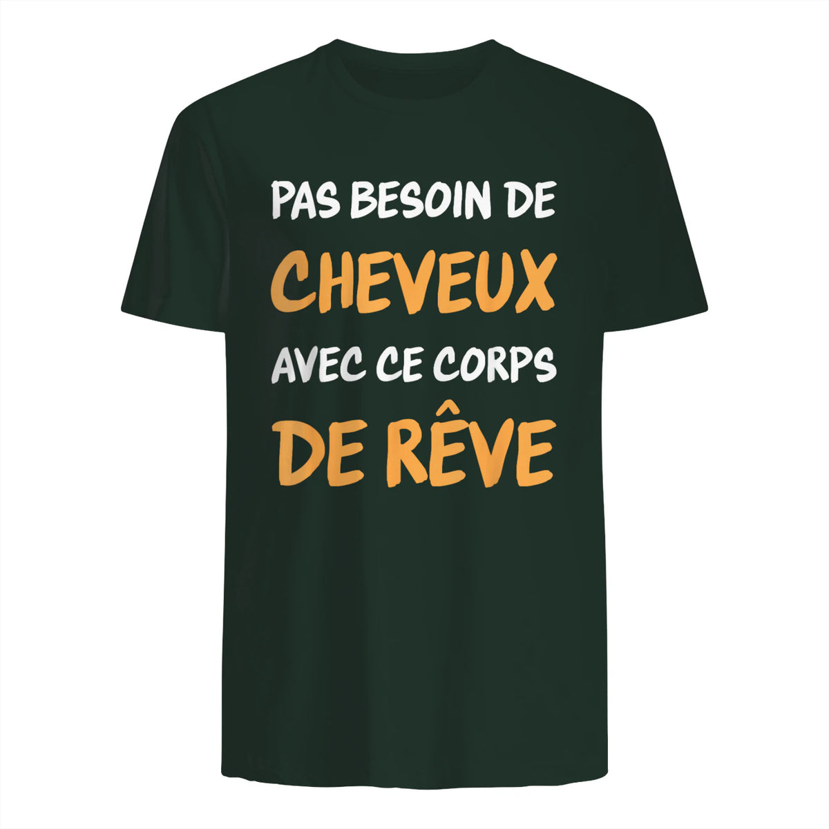 Calvitie Humour Papa Chauve in Forest Green - back view