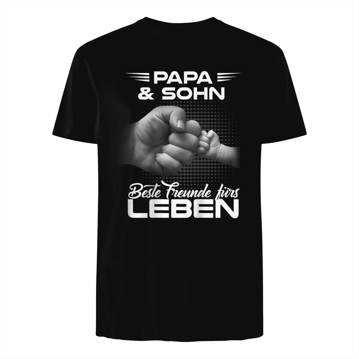 Papa & Sohn Beste Freunde Fürs Leben Vatertag Partnerlook in Black - back view