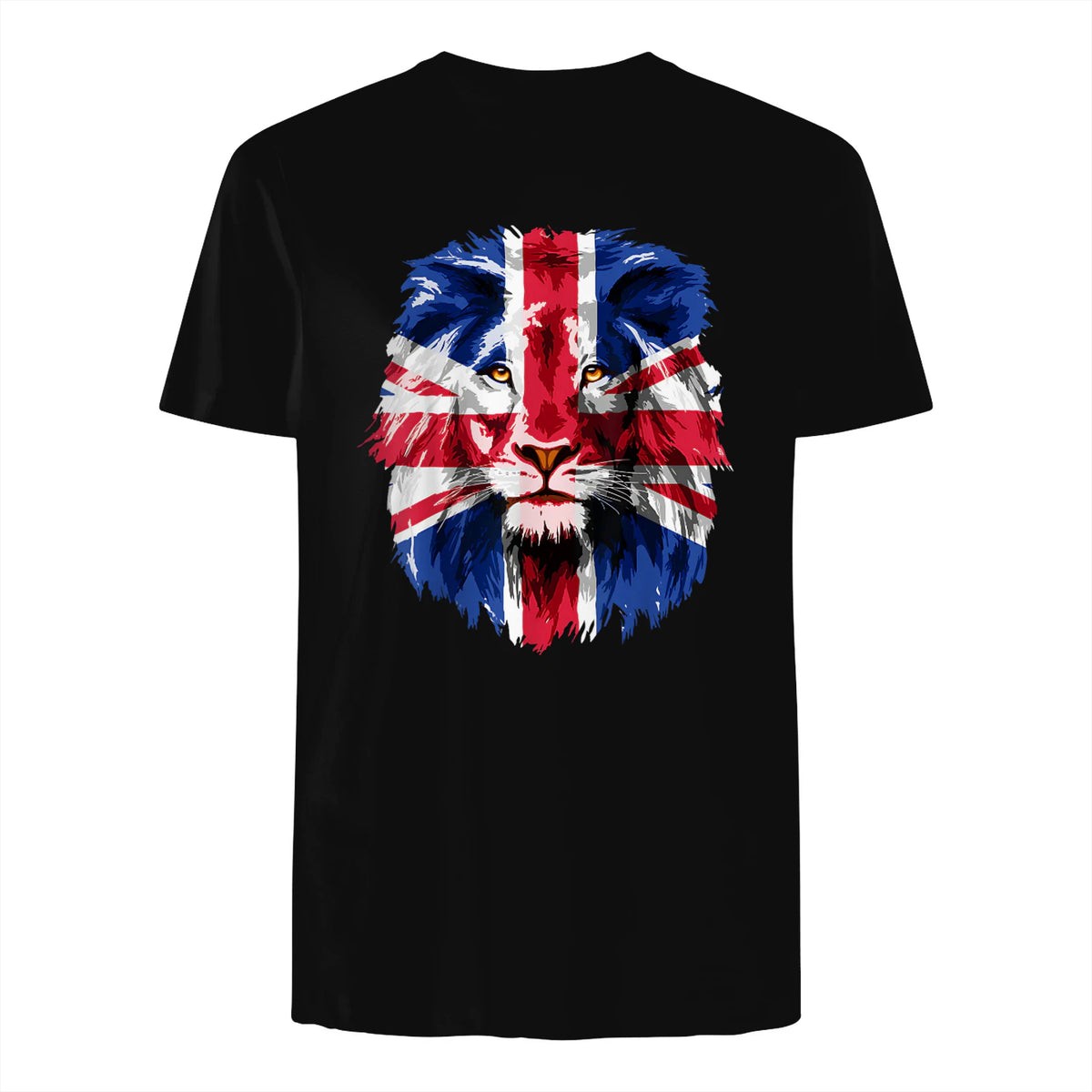Union Jack UK Flag Lion Face Great Britain Union Jack Flag in Black - back view
