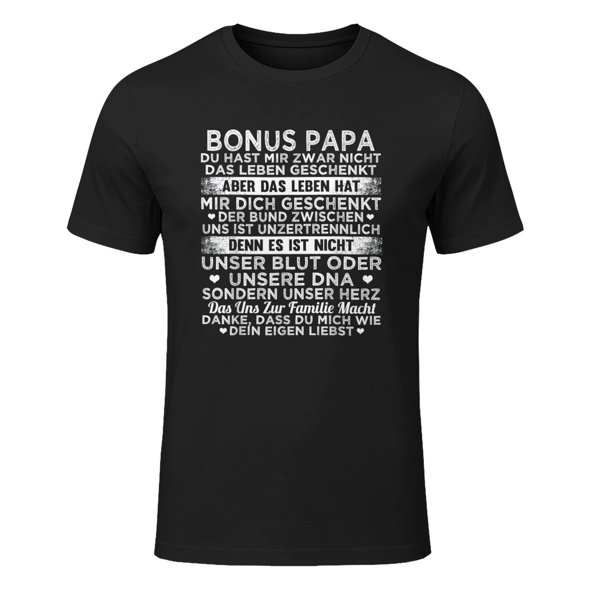 Bonus Papa du hast mir zwar nicht das leben geschenkt Spruch in Black - front view