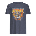 Autism Meme Funny Tism Squelette Autistique et Gay Humour in Heather Navy - back view