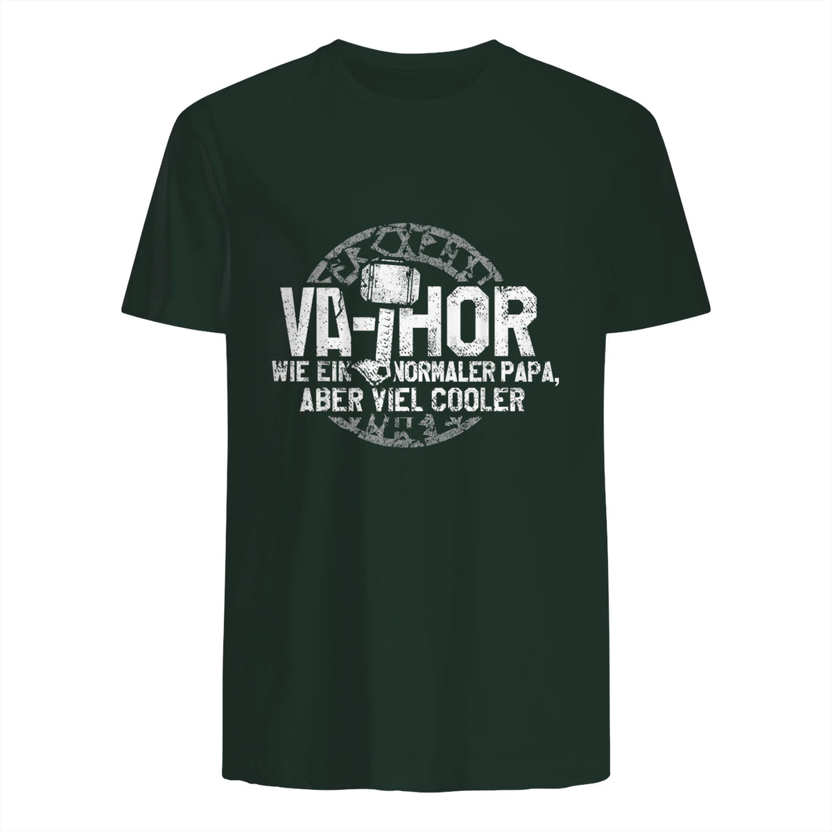 Vathor Vater Thor Cool Hammer Papa Fathor in Forest Green - back view