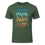 Deux Papa J'Ai et Papy Titres Grand Père in Military Green - front view