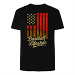 Baseball Lifestyle Apparel Youth Baseball Drip Ice Cream T-Shirt in Black - back view