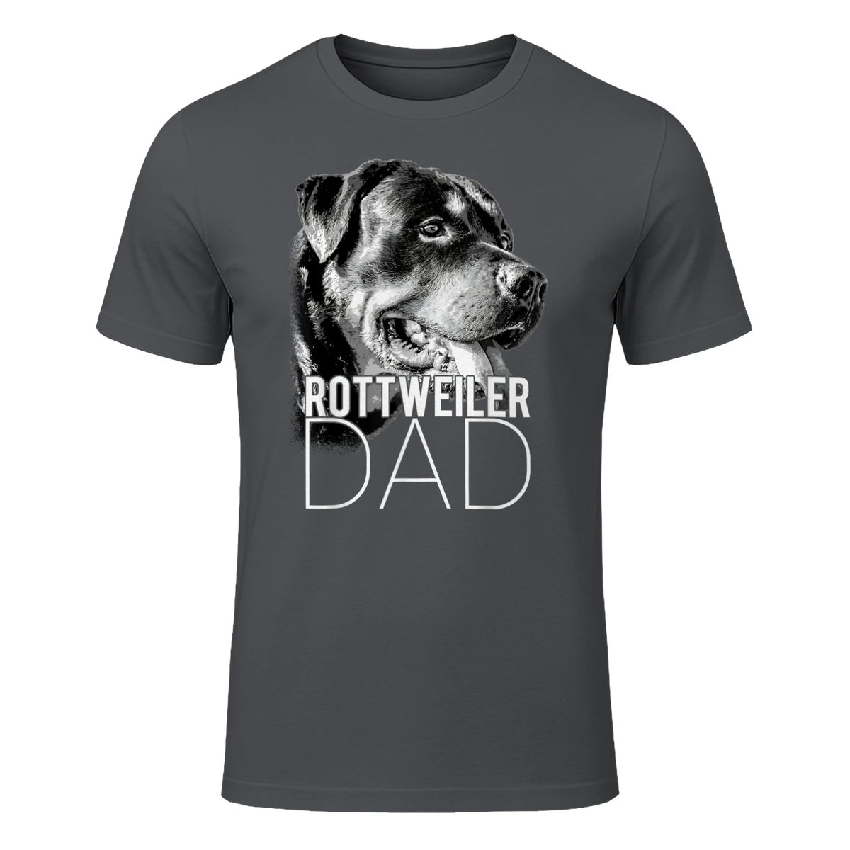 Dog Dad Rottweiler – Chiens Papa in Charcoal - front view