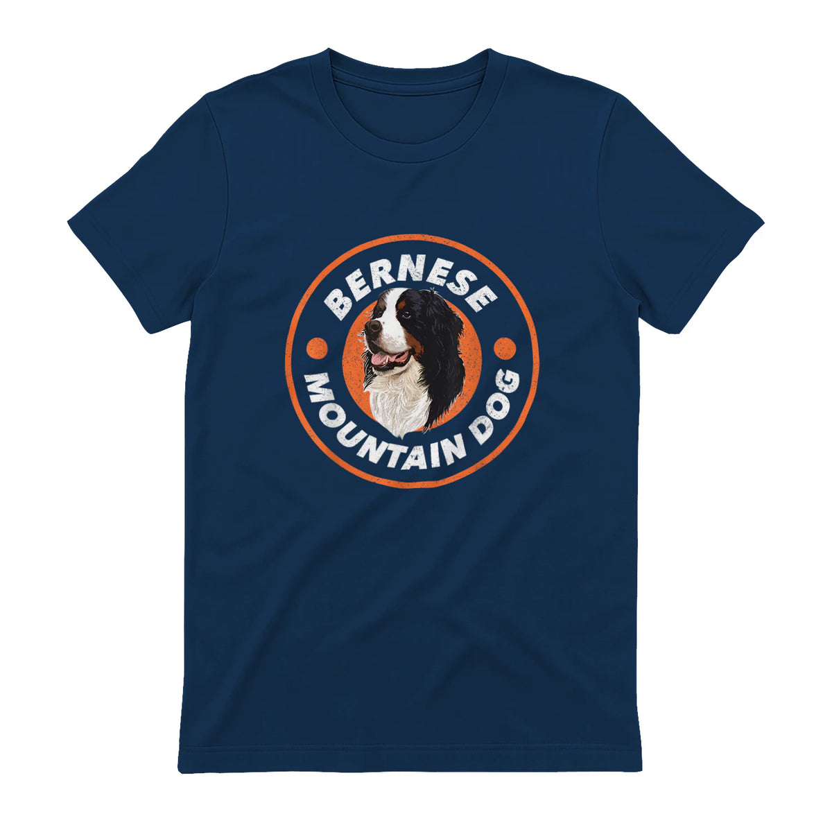 Bouvier bernois Love - Rétro amoureux des chiens in Navy - back view
