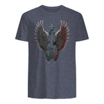 Fans de Hard Rock Vintage Music Rock and Roll Lover in Heather Navy - back view