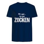 Lustige Weihnachts Geschenke Adventskalender Ideen Mir egal ich geh zocken Unisex Schwarz S Klassische Passform in Navy - back view