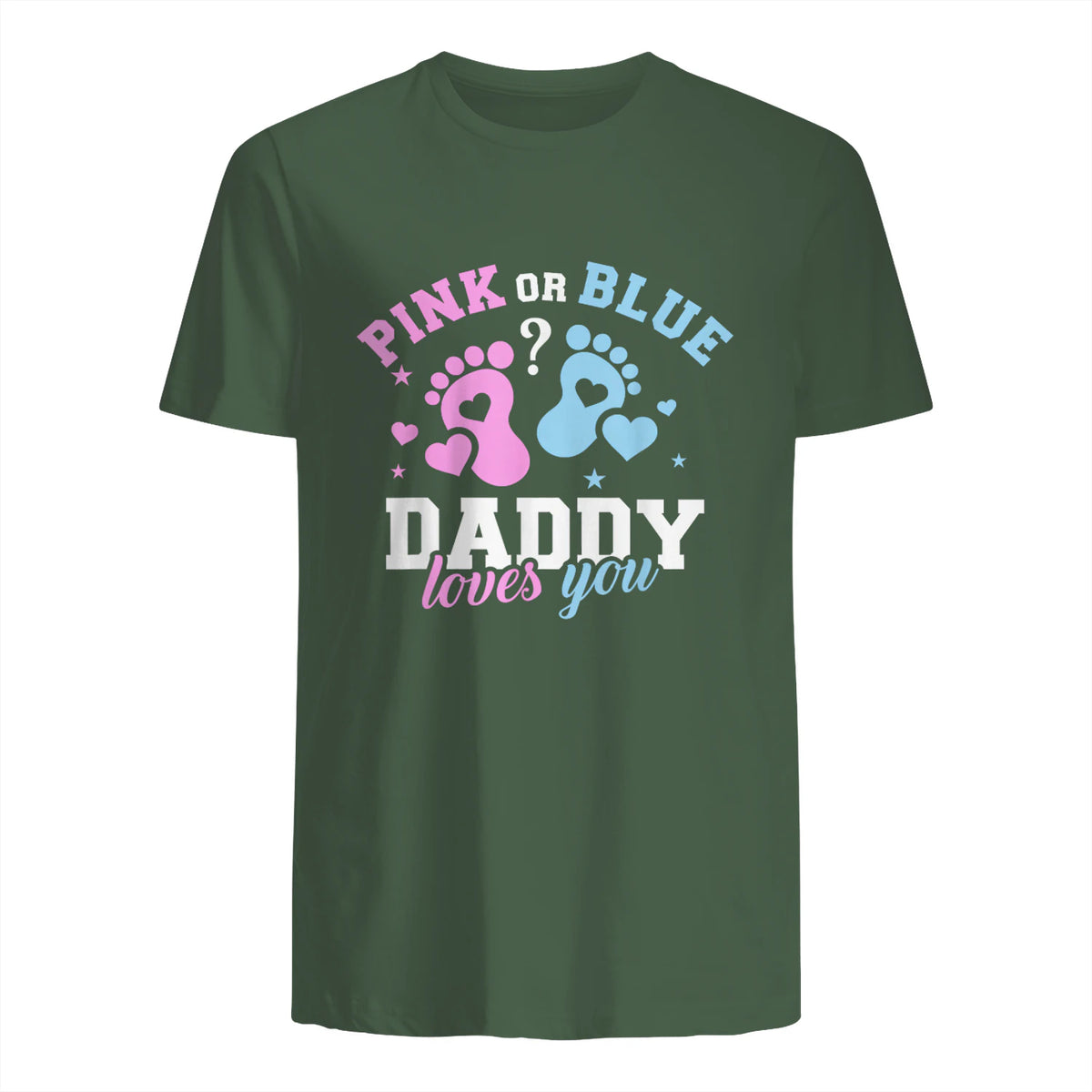 Gender Reveal Daddy dad in Military Green - back view