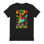 Puzzle Autism Awareness Autistic Support in Black - back view