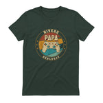 Nouveau Papa Parents Humour Gamer Nouvelle Naissance Annonce T-Shirt in Forest Green - back view