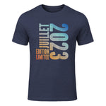I Have Two Titles Dad And Grandad Funny Father's Day Gift Copy in Heather Navy - front view