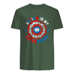 Autism is My Superpower Autism Awareness Autistic for Boys in Military Green - back view