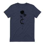 Occult Vintage Moon Rose Witchcraft Okkult Hexe Gothic in Heather Navy - back view
