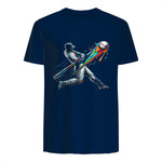 Baseball Player Drip T-Shirt in Navy - back view