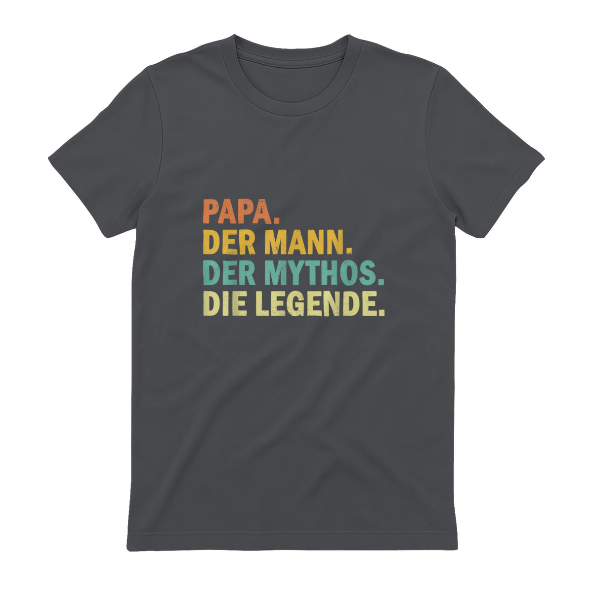 Geschenke für Väter Papa Der Mann Der Mythos Die Legende Classic Fit Novelty Short-sleeve Schwarz S Vate in Charcoal - back view