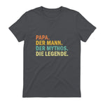 Geschenke für Väter Papa Der Mann Der Mythos Die Legende Classic Fit Novelty Short-sleeve Schwarz S Vate in Charcoal - back view