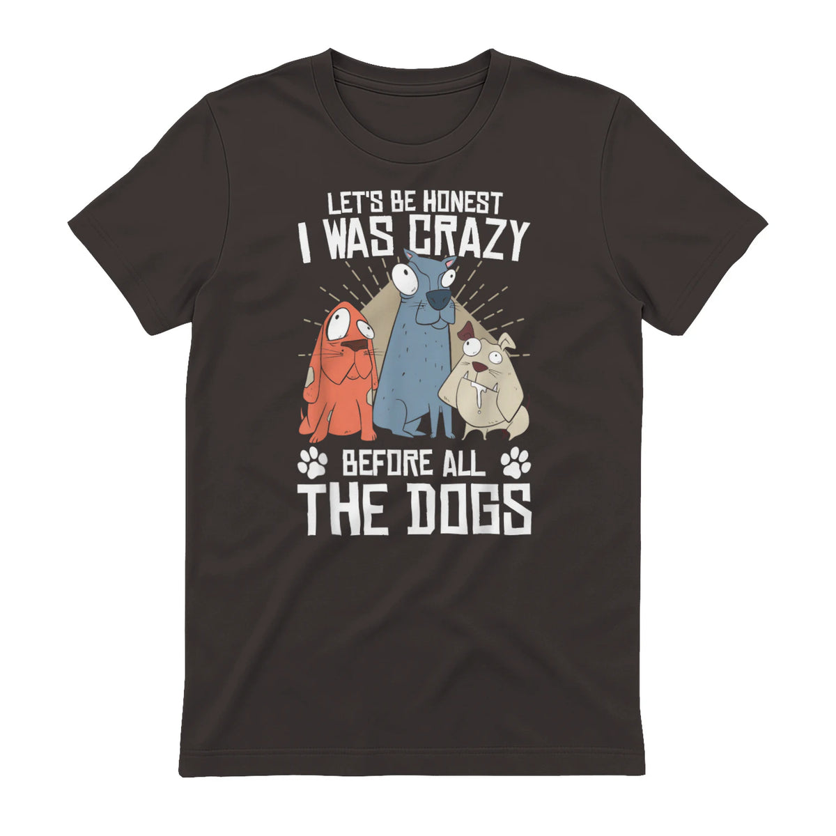 Design sur le thème des chiens pour les amoureux des chiots et les toiletteurs de chiens in Dark Chocolate - back view