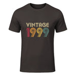 Vintage Twenty-Fourth Birthday Gift T-Shirt in Dark Chocolate - front view