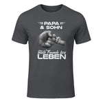 Papa & Sohn Beste Freunde Fürs Leben Vatertag Partnerlook in Charcoal - front view