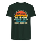 Vintage Sixtieth Birthday Gift T-Shirt in Forest Green - back view