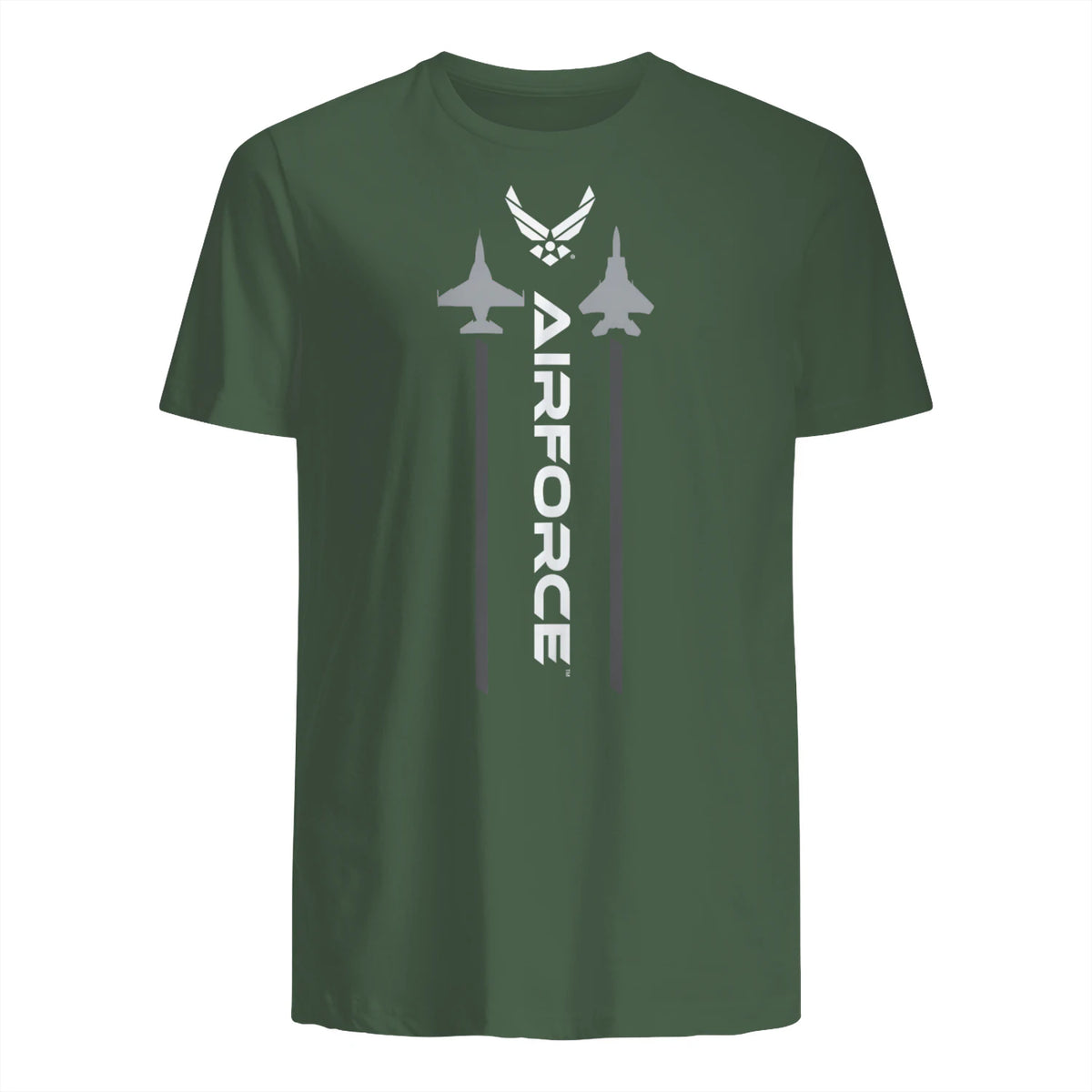 US Air Force with Logo T-Shirt in Military Green - back view
