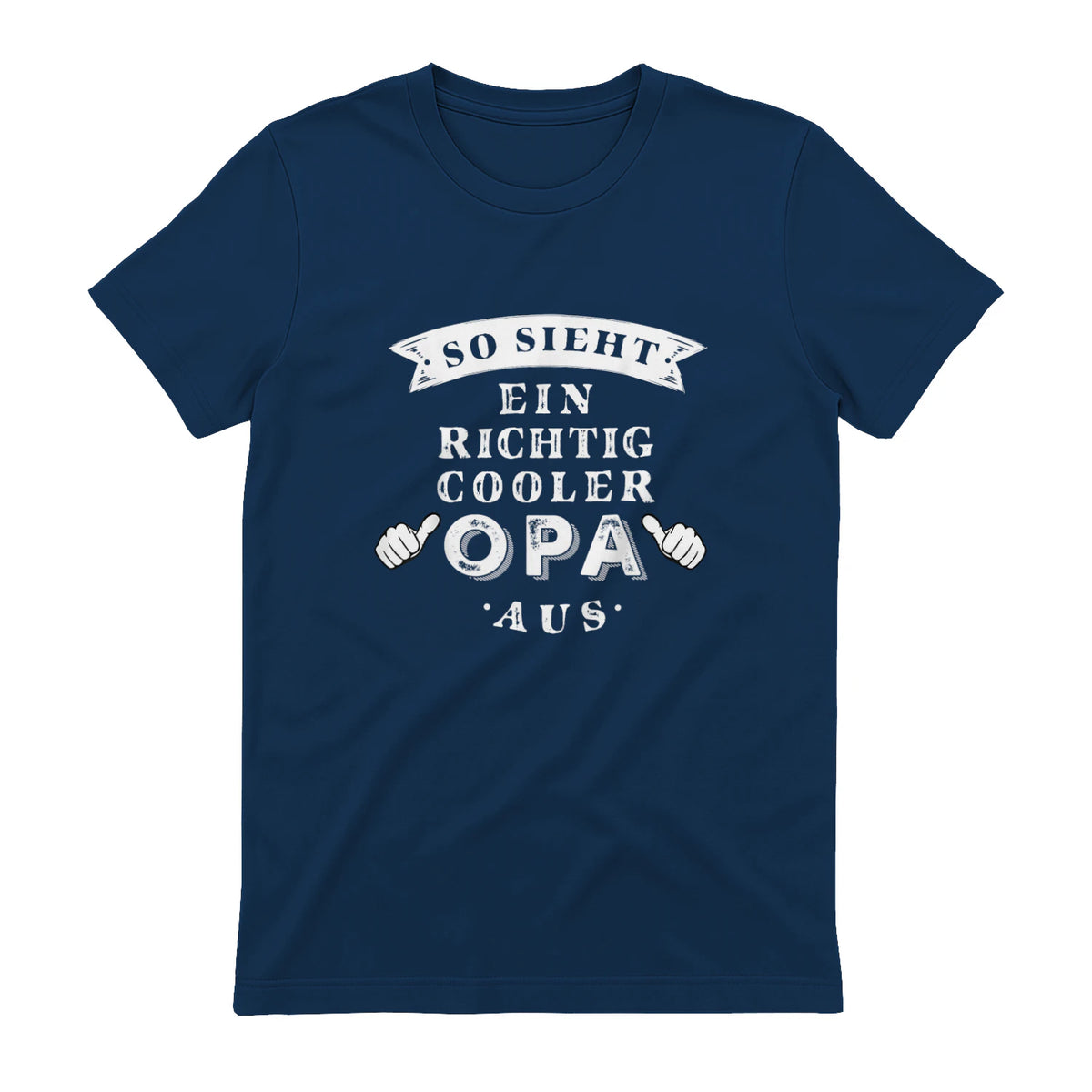 So Sieht EIN richtig Cooler Opa aus Großvater in Navy - back view