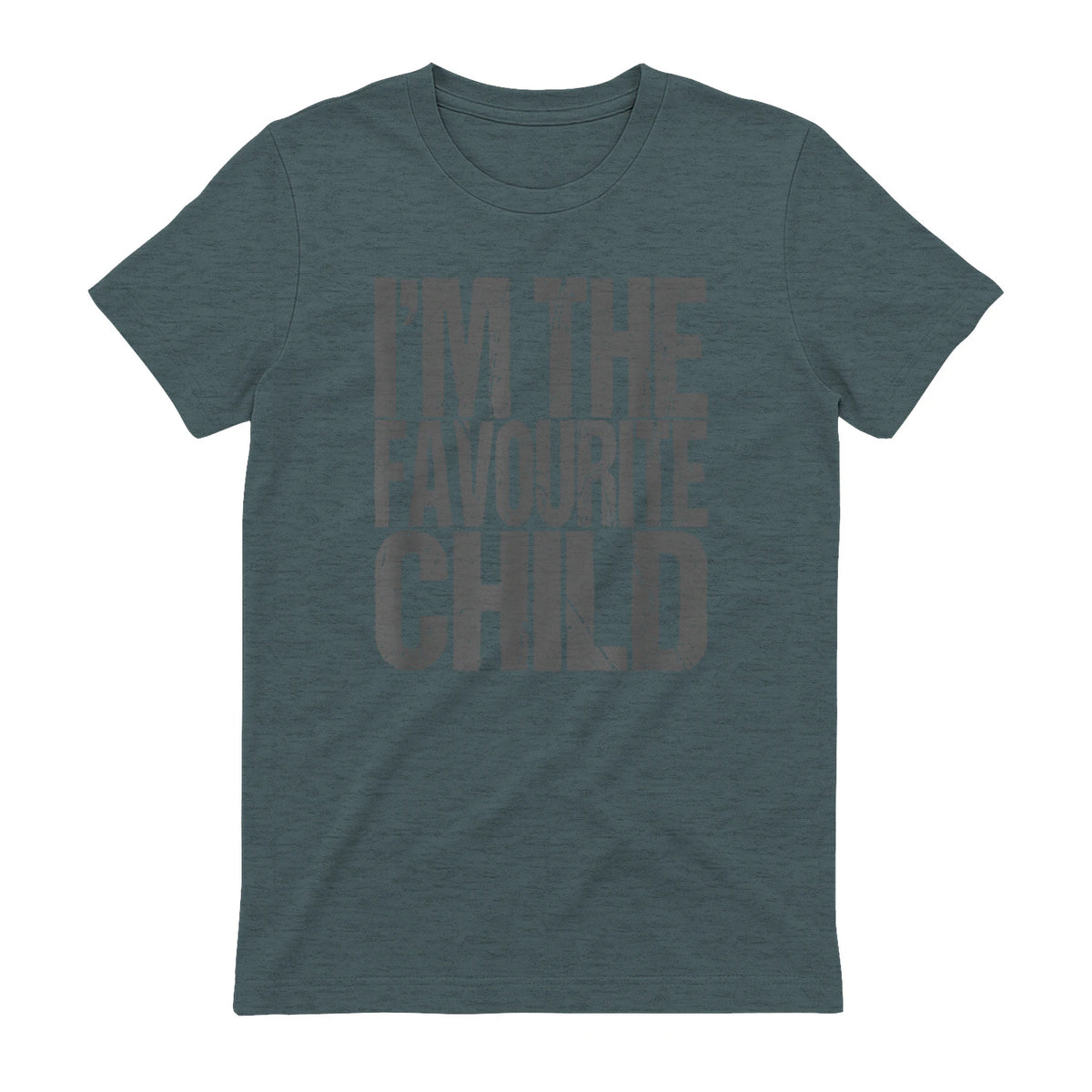Funny I'm The Favourite Child Siblings in Dark Heather - back view