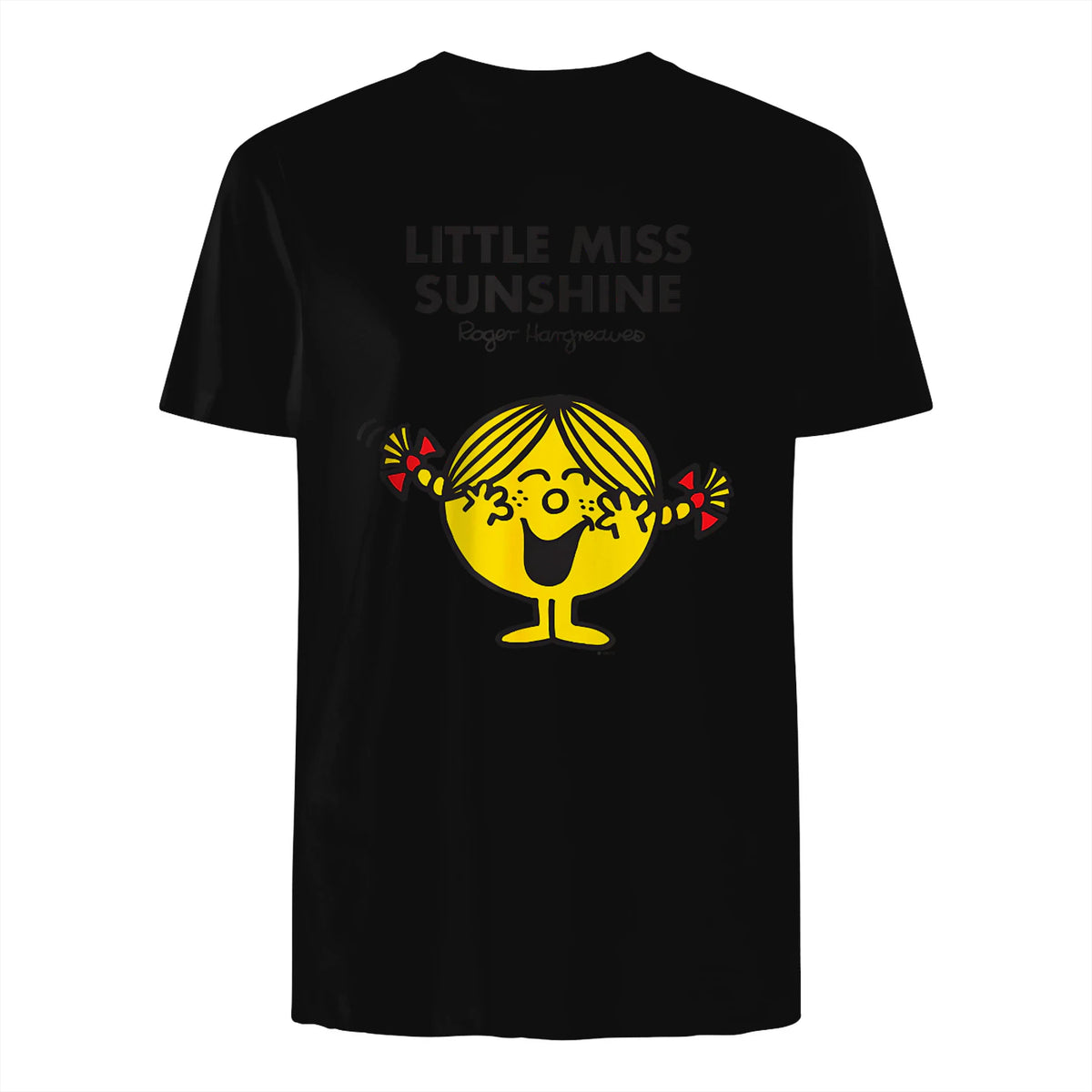 Mr. Men Little Miss Sunshine T-Shirt in Black - back view
