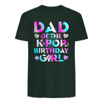K-Pop Girl Dad T-Shirt in Forest Green - back view