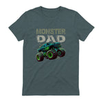 Monster Truck Dad T-Shirt in Dark Heather - back view