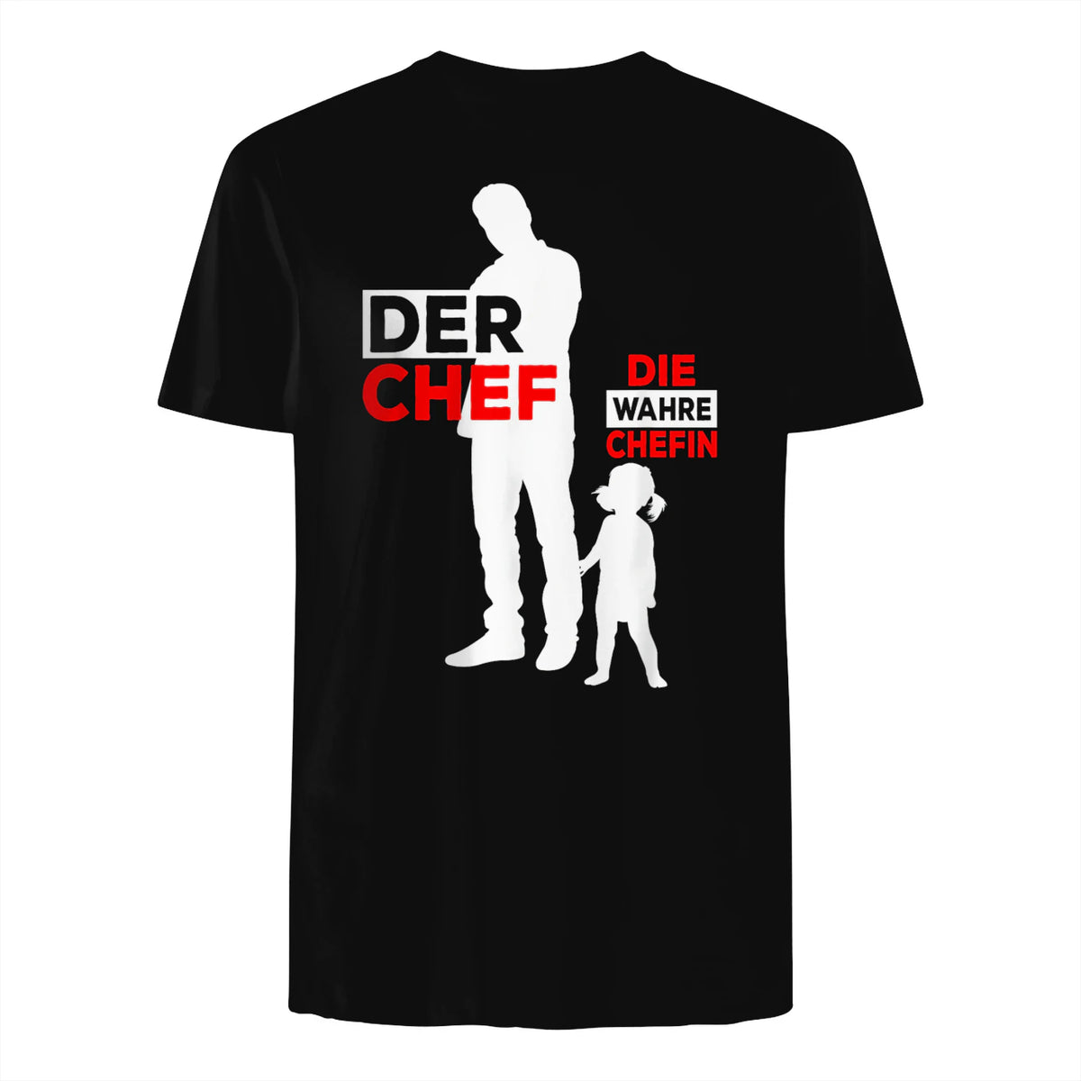 Vater Tochter Partnerlook Vatertag Papa Tochter in Black - back view