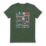 All of Us are Different None of Us are Less Autism Awareness in Military Green - back view