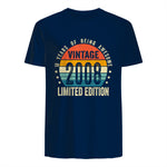 Vintage Eighteenth Birthday T-Shirt in Navy - back view