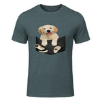 Cadeaux pour les amoureux des chiens Golden in Pocket in Dark Heather - front view