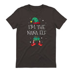I'm The Nana Elf Shirt Matching Family Outfits Christmas in Dark Chocolate - back view