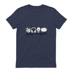 Autism Awareness Acceptance Shirt Support Mom Women Kid in Heather Navy - back view