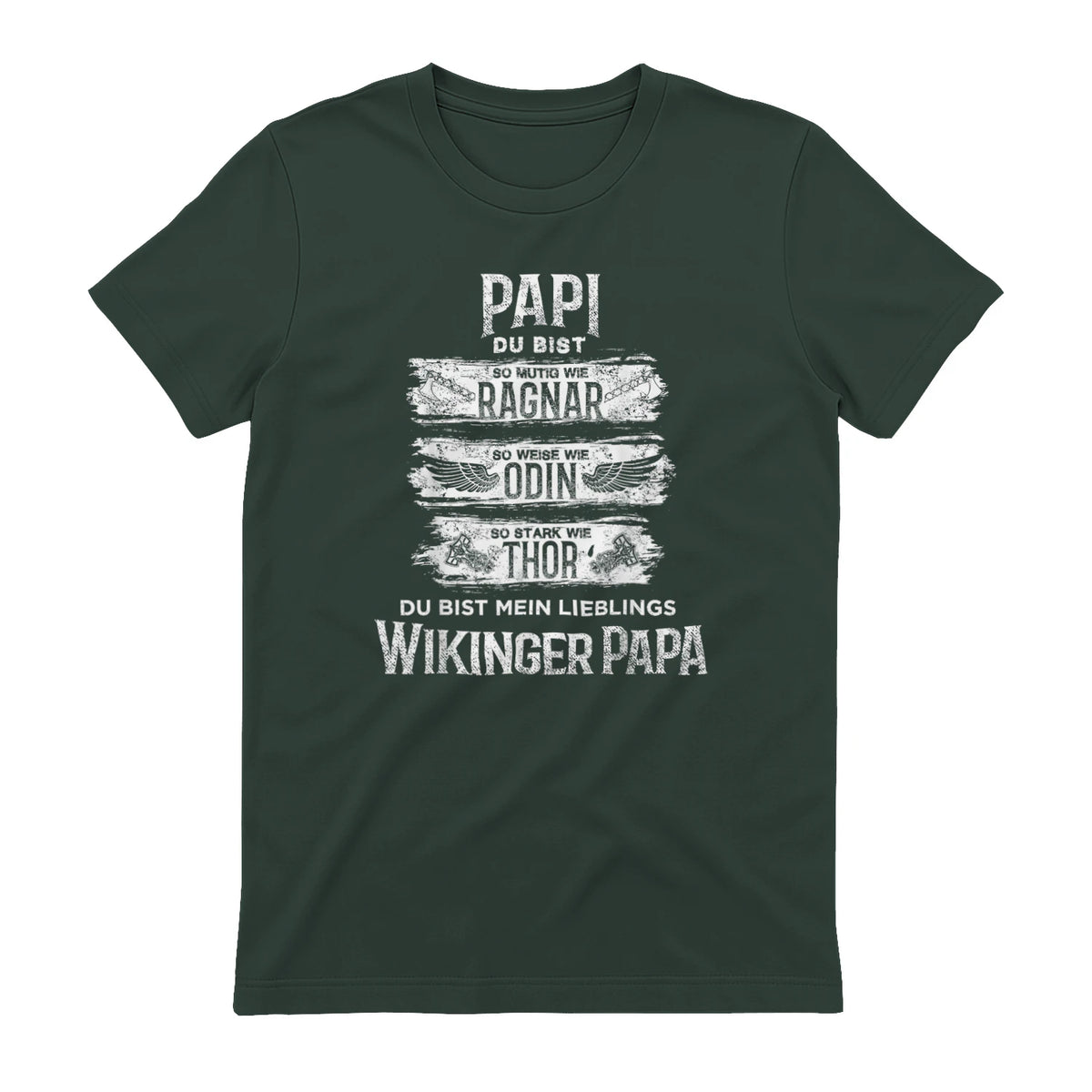 Wikinger Papa Vater Ragnar Thor Odin in Forest Green - back view