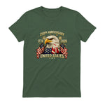 American Flag Anniversary T-Shirt in Military Green - back view