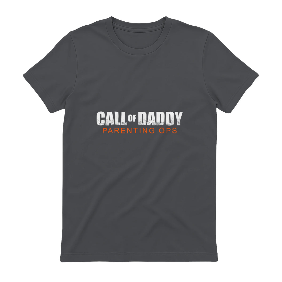 Gamer Dad Call of Daddy Call of Dad Parenting Ops in Charcoal - back view