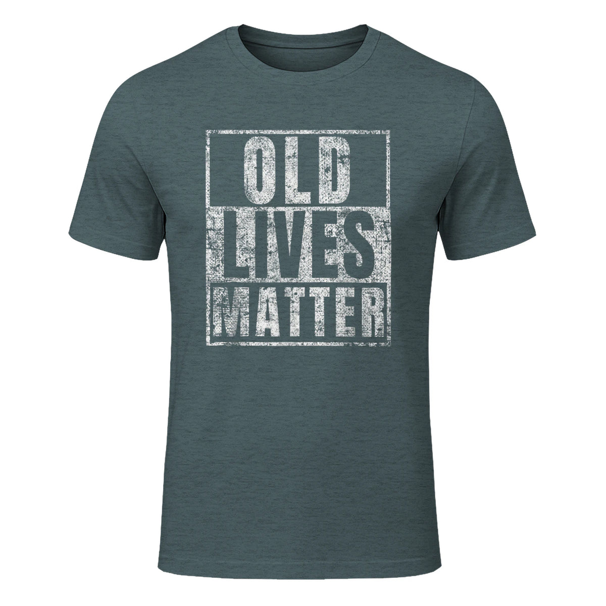Old Lives Matter Funny Birthday Party Gag Gift for Dad in Dark Heather - front view