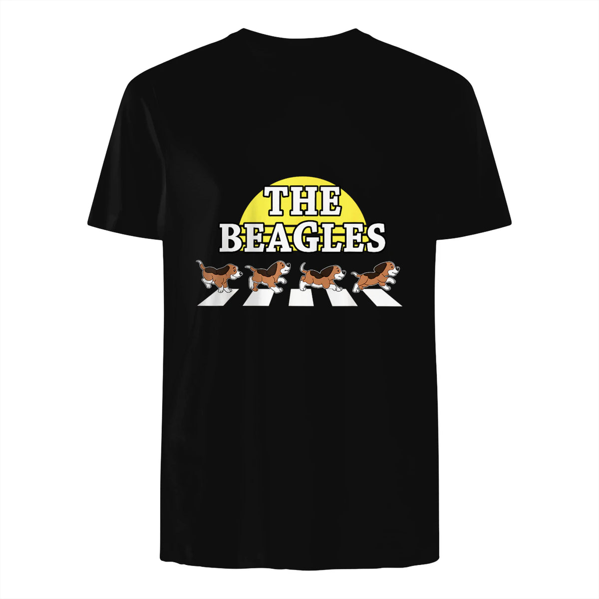 Drôle Les Beagles Beagle Dog Sitter Doggy Puppy Crosswalk in Black - back view