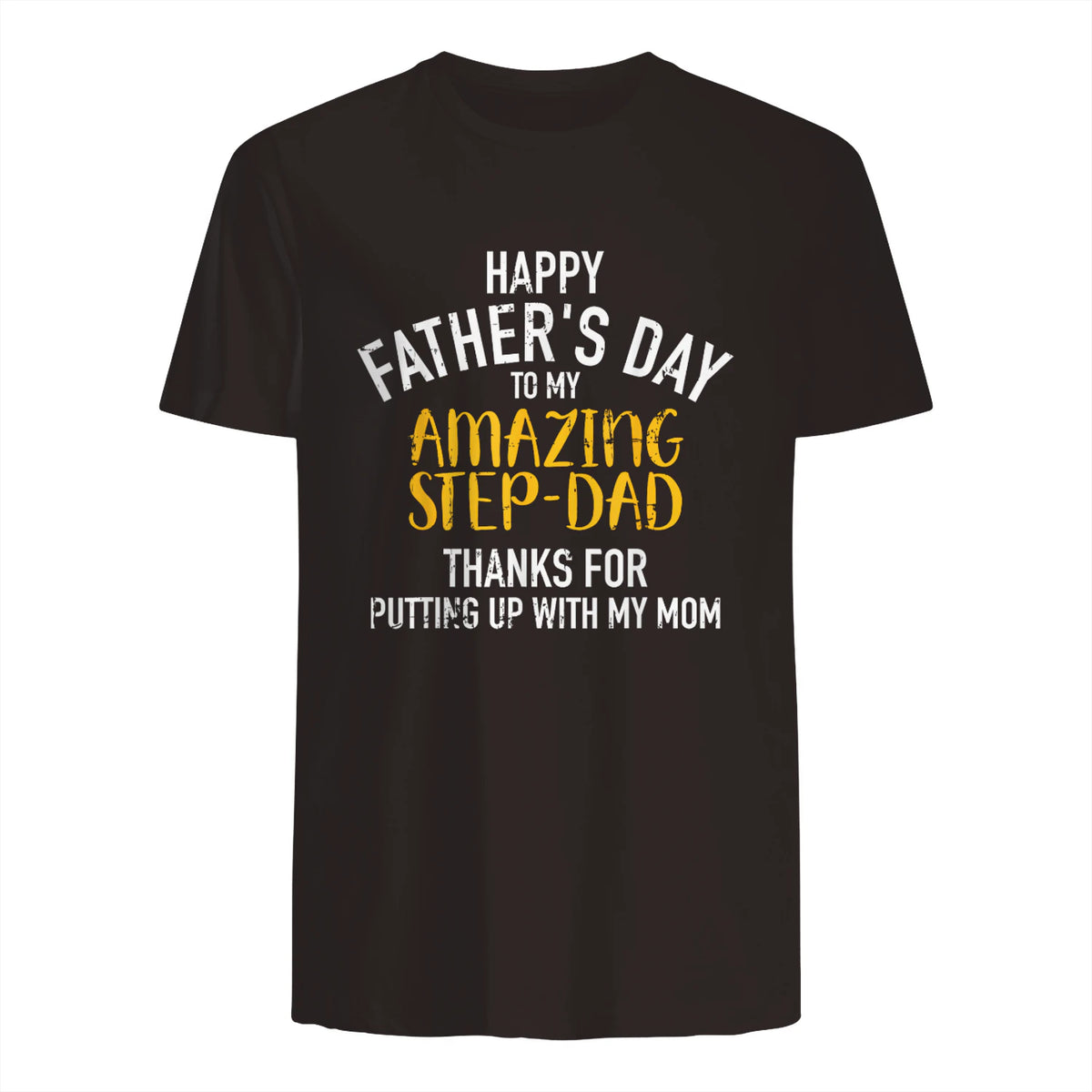 Happy father's day step dad in Dark Chocolate - back view