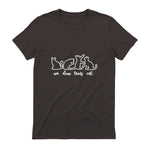 Un Deux Trois Cat, Cute & Funny Kittens, Gift For Cat Lovers T-Shirt in Dark Chocolate - back view