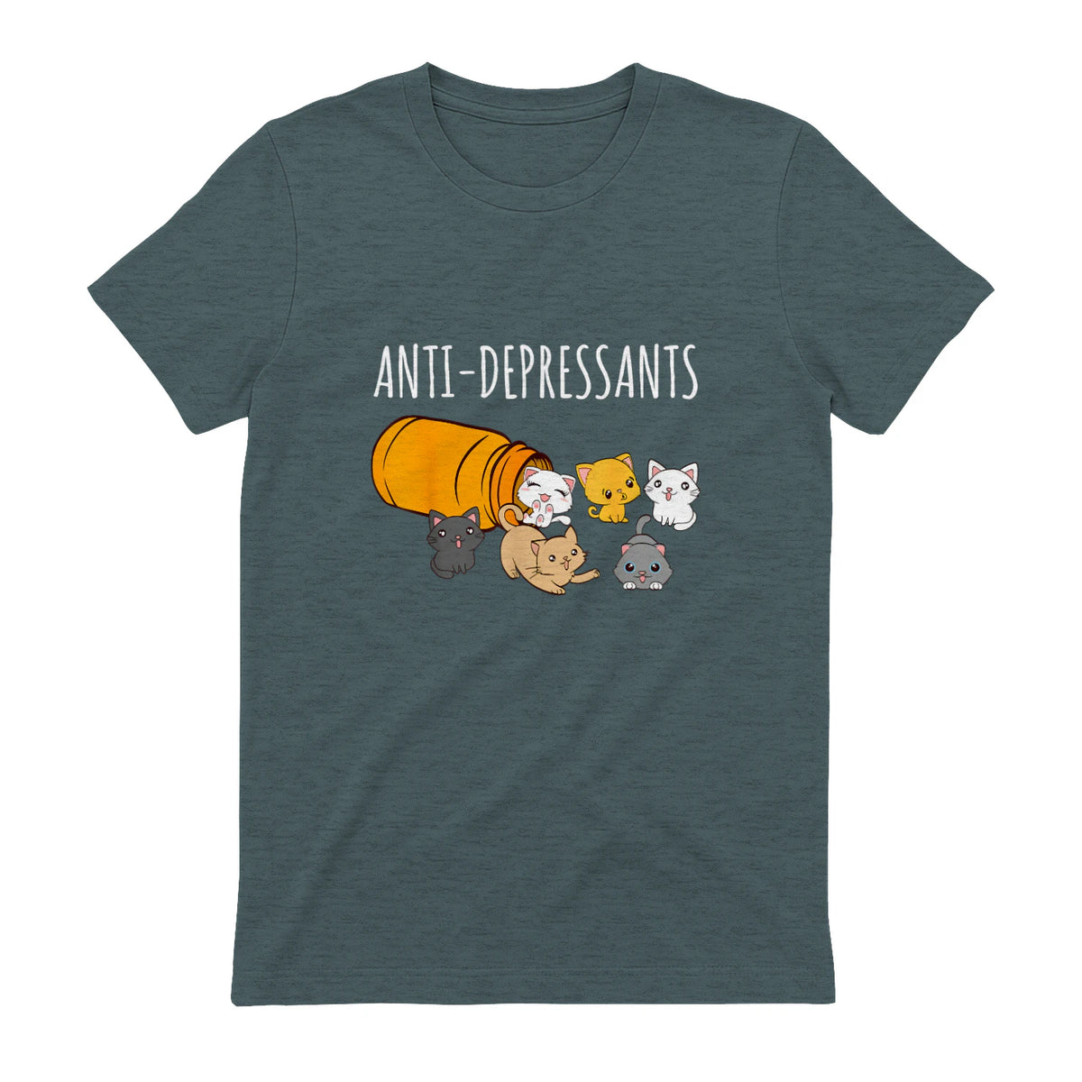 Anti-dépresseurs Chat Collection Chats Kitty Cat in Dark Heather - back view